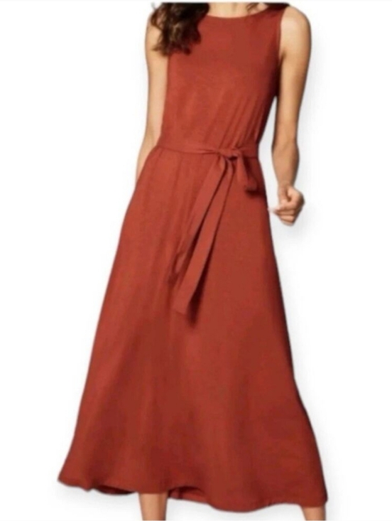 Anne Klein Dresses & Skirts - Anne Klein Sleeveless Midi Dress With Pockets in Rust